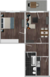Referenzbild Grundriss - ** Helle 3-RWG im 3.OG – Tageslichtbad mit Wanne & Balkon ** WE 27 **