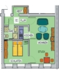 Grundriss - ***Helle 2-RWG im EG mit - LAMINAT - BAD MIT DUSCHE - ABSTELLKAMMER ***WE 02***