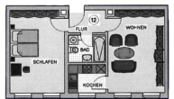 Grundriss - WE 12 - ** SOLIDE KAPITALANLAGE IN SUPER LAGE IN DER LEIPZIGER SÜDVORSTADT ** WE 12 **
