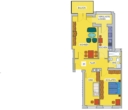 Grundriss - ***Ruhige 3-RWG im EG Tageslichtbad mit Wanne, Balkon und Loggia – WE 01***